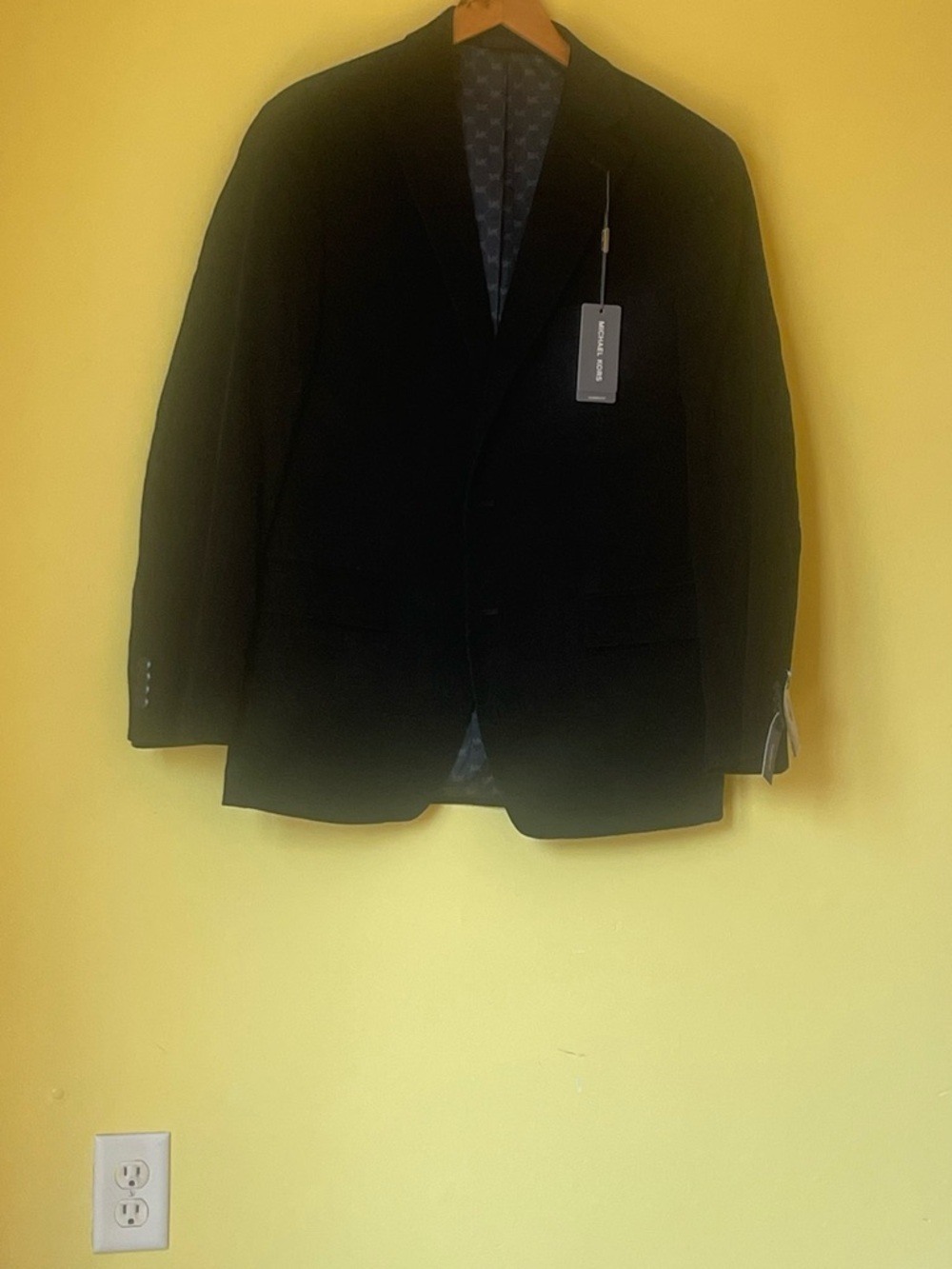 Michael Kors Men's Black Sport Coat with Blue Lining